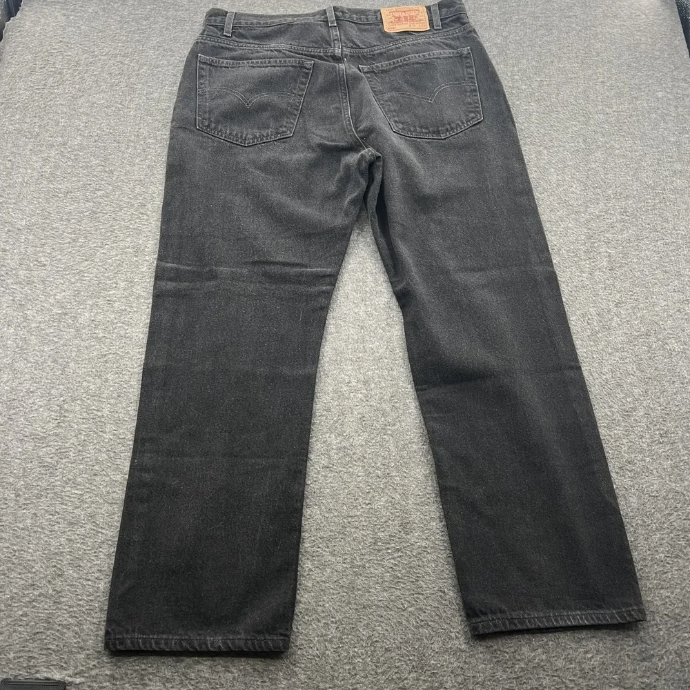 Vintage Levis 505 Jeans Mens 38 x 29 Black Faded Grunge Straight Leg Y2K Skater